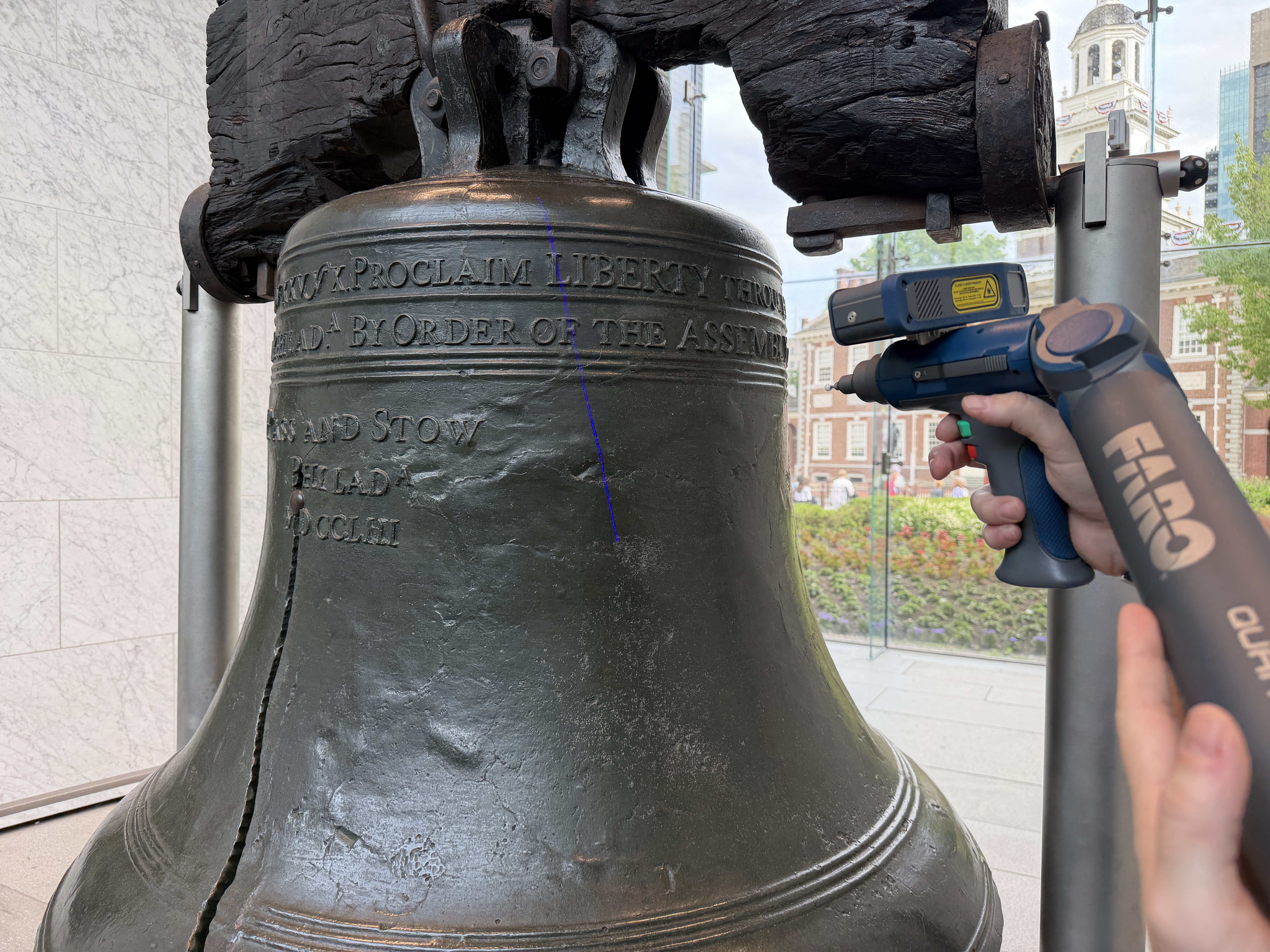 Close-up structured-light scanning on the Liberty Bell